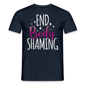 Body Shaming Quitting Body shaming Stop Annoying - Men's T-Shirt - navy - Front - AI Model Male 178 light (178cm)