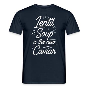 Linsensuppe Ist Der Neue Kaviar Linsen Linse - Männer T-Shirt - Navy - Vorne - AI Model Male 178 light (178cm)