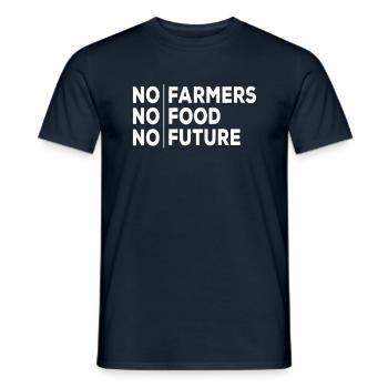 Bauern Protest Landwirtschaft Streik Demo - Männer T-Shirt - Navy - Vorne - AI Model Male 178 light (178cm)
