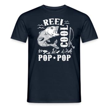 Reel Cool Grand-père Pêche Pêcheur Pêcheur - T-shirt homme - marine - Devant - AI Model Male 178 light (178cm)