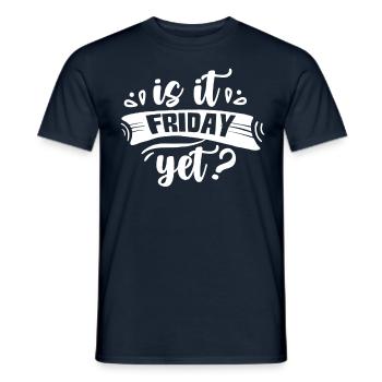 Est-ce déjà vendredi? Vendredi enfin week-end - T-shirt homme - marine - Devant - AI Model Male 178 light (178cm)