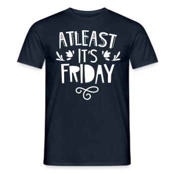 Au moins, c’est un vendredi sarcastique enfin - T-shirt homme - marine - Devant - AI Model Male 178 light (178cm)