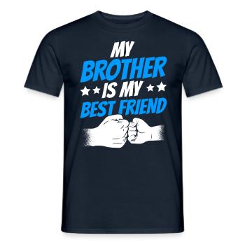 Mein Bruder Ist Mein Bester Freund Brüder Team - Männer T-Shirt - Navy - Vorne - AI Model Male 178 light (178cm)