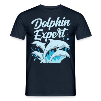 Dolphin Expert Dolphins Dolphins Dolphin Lovers - Men's T-Shirt - navy - Front - AI Model Male 178 light (178cm)