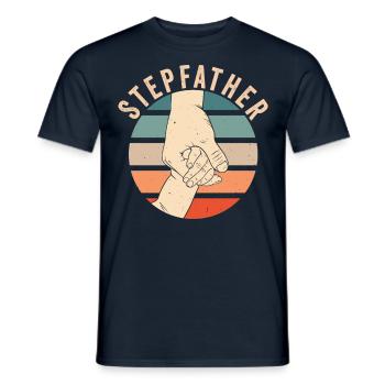 Stiefvater Vatertag Stiefpapa Stepdad - Männer T-Shirt - Navy - Vorne - AI Model Male 178 light (178cm)