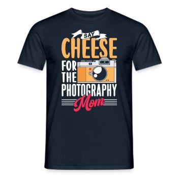 Sag Cheese Pour la Photographie Maman Photographe - T-shirt homme - marine - Devant - AI Model Male 178 light (178cm)