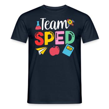 Team Special Education Profession Teacher Special Education Teacher - Men's T-Shirt - navy - Front - AI Model Male 178 light (178cm)