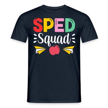 Équipe d’éducation de l’enfance en difficulté Profession d’enseignant en éducation de l’enfance en difficulté - T-shirt homme - marine - Devant - AI Model Male 178 light (178cm)