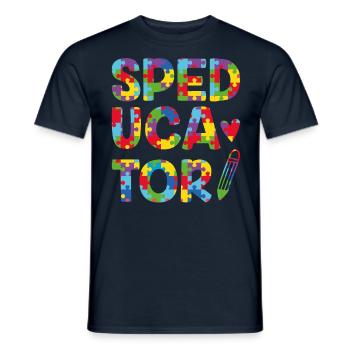 Speducator Enseignant en éducation spécialisée En éducation spécialisée - T-shirt homme - marine - Devant - AI Model Male 178 light (178cm)