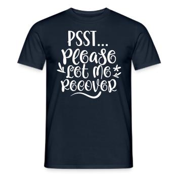 psst s’il vous plaît laissez-moi me rétablir à nouveau - T-shirt homme - marine - Devant - AI Model Male 178 light (178cm)