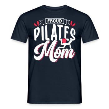 Proud Pilates Mama Lover Mother Mommy - Men's T-Shirt - navy - Front - AI Model Male 178 light (178cm)