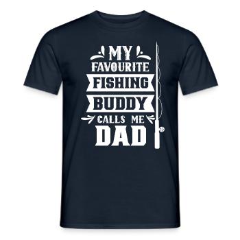 My favorite fishing buddy calls me dad fishing - Men's T-Shirt - navy - Front - AI Model Male 178 light (178cm)