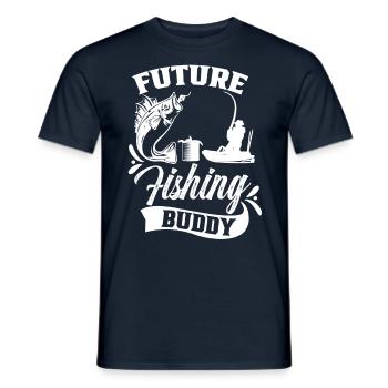 Future Fishing Buddy Fishing Friend Angler Fishing - Men's T-Shirt - navy - Front - AI Model Male 178 light (178cm)