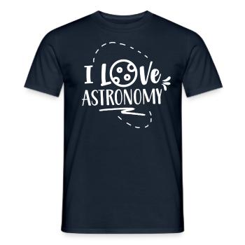 J’adore l’astronomie astronaute de fusée spatiale - T-shirt homme - marine - Devant - AI Model Male 178 light (178cm)