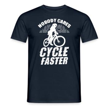 Niemand Kümmert Es Fahr Schneller Fahhrad Team - Männer T-Shirt - Navy - Vorne - AI Model Male 178 light (178cm)