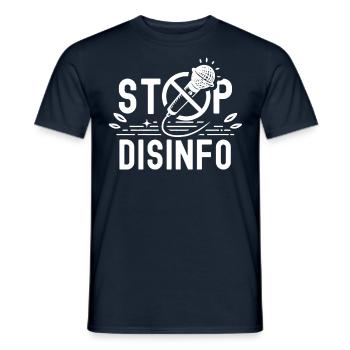Désinfo Stop à la liberté de la presse Loi sur la liberté de la presse - T-shirt homme - marine - Devant - AI Model Male 178 light (178cm)