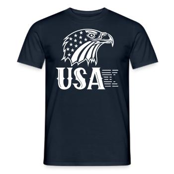 États-Unis Amérique Patriotique Américain États-Unis - T-shirt homme - marine - Devant - AI Model Male 178 light (178cm)