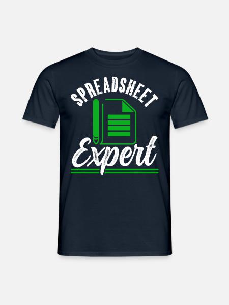 Spreadsheet Experte Buchhalter Tabelle Arbeit - Männer T-Shirt - Navy