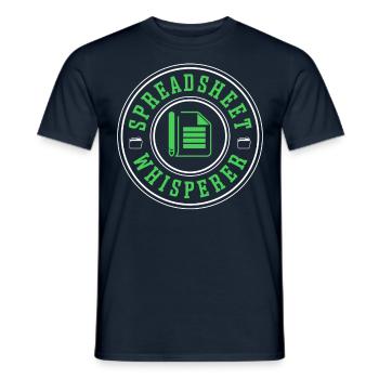 Collègue feuille de calcul Comptable de travail de table - T-shirt homme - marine - Devant - AI Model Male 178 light (178cm)