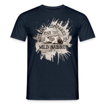 Lionne Splash Sépia - Nothing Compares To Nature - T-shirt homme - marine - Devant - AI Model Male 178 light (178cm)