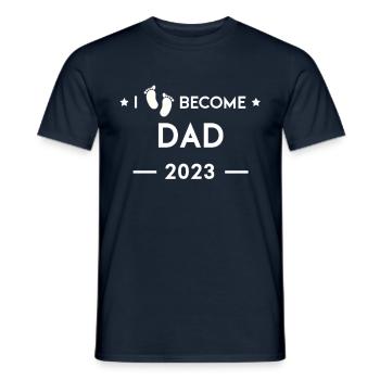 Ich werde Papa 2023 - Männer T-Shirt - Navy - Vorne - AI Model Male 178 light (178cm)