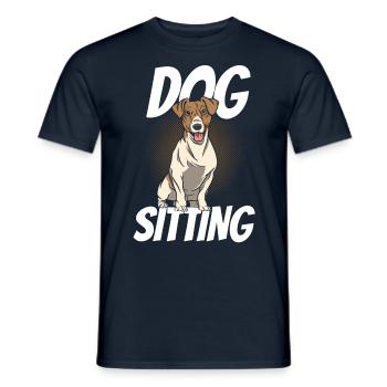 Dog Sitting Dog Sitter Dog Sitting - Men's T-Shirt - navy - Front - AI Model Male 178 light (178cm)