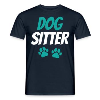 Hundesitter Hund Hundesitting Dog Sitting - Männer T-Shirt - Navy - Vorne - AI Model Male 178 light (178cm)