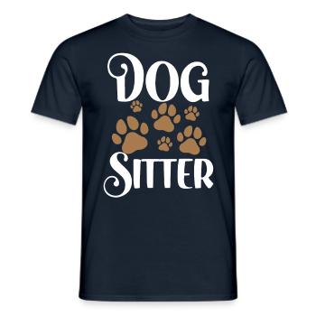 Dog Sitter Dog Dog Sitting Dog Sitting - T-shirt homme - marine - Devant - AI Model Male 178 light (178cm)