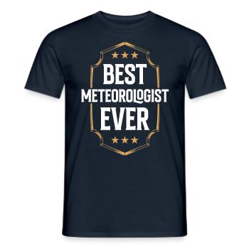 Bester Meteorologe Überhaupt Meteorologie Beruf - Männer T-Shirt - Navy - Vorne - AI Model Male 178 light (178cm)