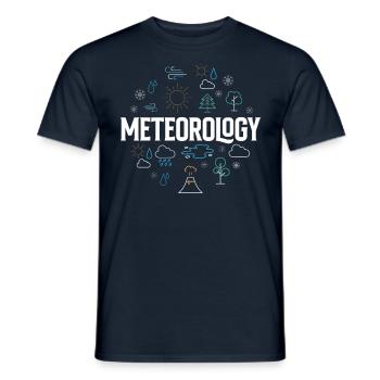 Meteorologie Wettervorhersage Meteorologe Beruf - Männer T-Shirt - Navy - Vorne - AI Model Male 178 light (178cm)