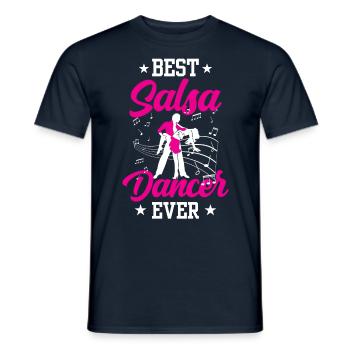 Meilleur danseur de salsa de tous les temps Dancer Dance - T-shirt homme - marine - Devant - AI Model Male 178 light (178cm)