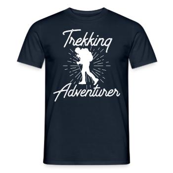 Trekking Aventurier Randonneurs Randonnée - T-shirt homme - marine - Devant - AI Model Male 178 light (178cm)