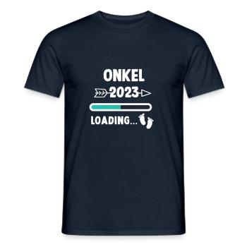 Ich werde Onkel 2023/ Werdender Onkel 2023 - Männer T-Shirt - Navy - Vorne - AI Model Male 178 light (178cm)