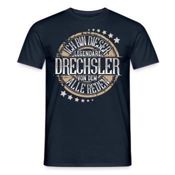 Drechsler - Männer T-Shirt - Navy - Vorne - AI Model Male 178 light (178cm)