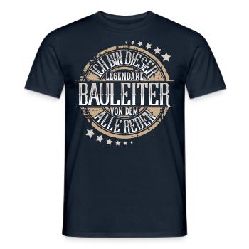 Bauleiter - Männer T-Shirt - Navy - Vorne - AI Model Male 178 light (178cm)