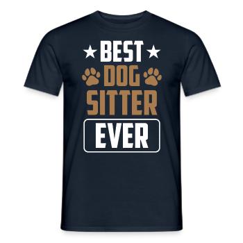 Meilleur gardien de chien jamais assis de chien - T-shirt homme - marine - Devant - AI Model Male 178 light (178cm)