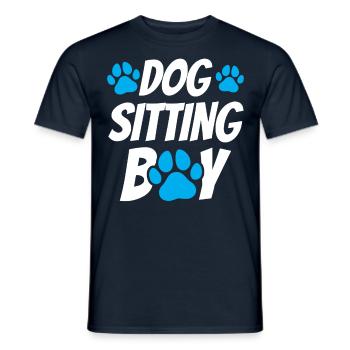 Hundesitter Junge Hundesitting Dog Sitting Hund - Männer T-Shirt - Navy - Vorne - AI Model Male 178 light (178cm)