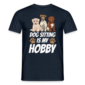 Hundesitting Ist Mein Hobby Sitter Dog Sitting - Männer T-Shirt - Navy - Vorne - AI Model Male 178 light (178cm)