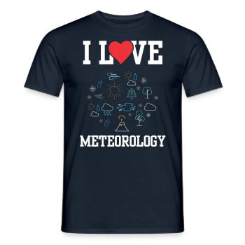 Ich Liebe Meteorologie Klimatologie Meteorologe - Männer T-Shirt - Navy - Vorne - AI Model Male 178 light (178cm)