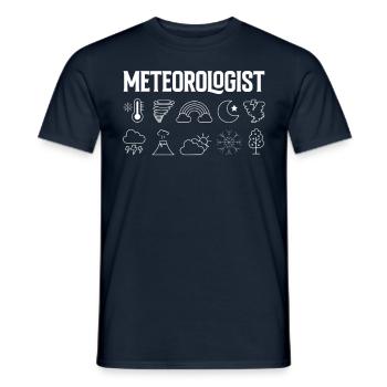 Meteorologe Beruf Meteorologie Wettervorhersage - Männer T-Shirt - Navy - Vorne - AI Model Male 178 light (178cm)