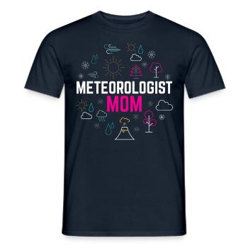 Meteorologist Mama Meteorology Profession Meteorologist - Men's T-Shirt - navy - Front - AI Model Male 178 light (178cm)