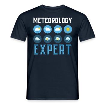 Meteorologie Experte Wettervorhersage Meteorologe - Männer T-Shirt - Navy - Vorne - AI Model Male 178 light (178cm)