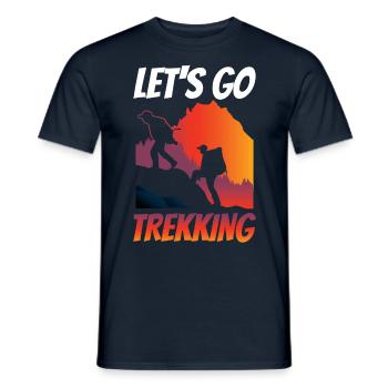 Partons trekking amateurs de randonnée randonneurs - T-shirt homme - marine - Devant - AI Model Male 178 light (178cm)