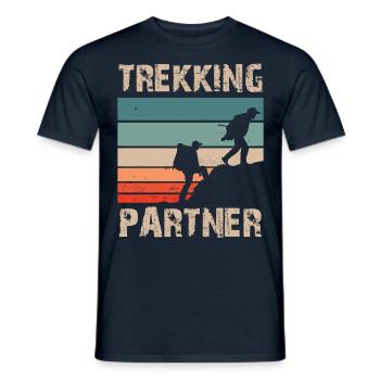 Trekking Partenaire Randonneurs Randonneurs Randonnée - T-shirt homme - marine - Devant - AI Model Male 178 light (178cm)