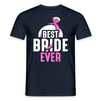 Meilleure mariée jamais mariée mariage - T-shirt homme - marine - Devant - AI Model Male 178 light (178cm)
