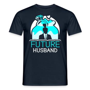 Future Husband Party Groom Mariage - T-shirt homme - marine - Devant - AI Model Male 178 light (178cm)