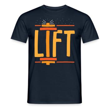 Lift Weightlifting Weightlifting Gym Workout - Men's T-Shirt - navy - Front - AI Model Male 178 light (178cm)