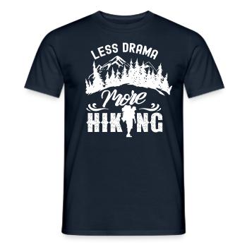 Less drama More wandering Sayings Motivation - Men's T-Shirt - navy - Front - AI Model Male 178 light (178cm)