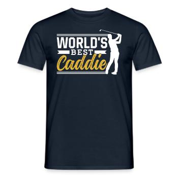 The best caddy in the world Golf Golfing Golfers - Men's T-Shirt - navy - Front - AI Model Male 178 light (178cm)
