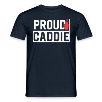 Proud caddie profession golfing golf golfer - Men's T-Shirt - navy - Front - AI Model Male 178 light (178cm)
